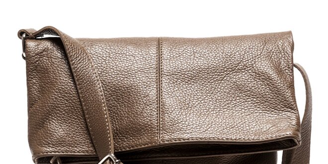 Dámska kožená kabelka v hnedej farbe Luisa Vannini