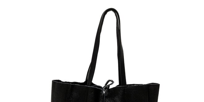 Dámska čierna kabelka s vnútorným vreckom Luisa Vannini