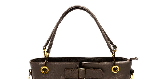 Dámska hnedá kabelka so zipsom Luisa Vannini