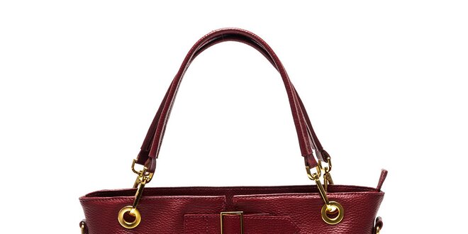 Dámska červená kabelka so zipsom Luisa Vannini