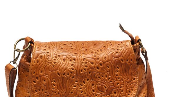 Dámska kožená kabelka so vzorom Luisa Vannini