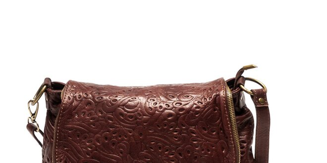 Dámska kožená kabelka so vzorom Luisa Vannini