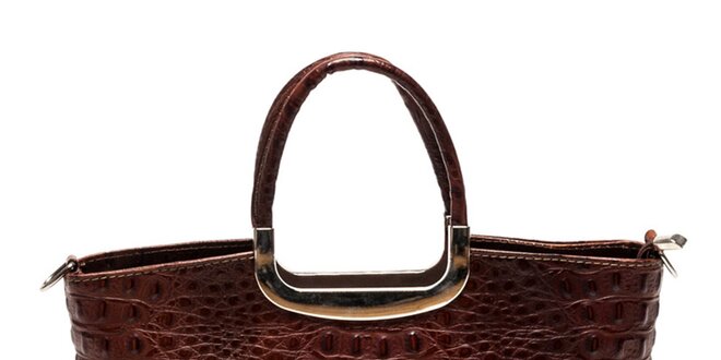 Dámska kabelka z pravej kože v hnedej farbe Luisa Vannini
