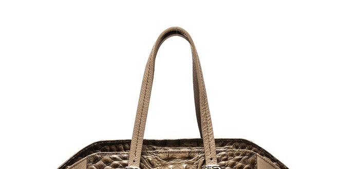 Dámska svetlo hnedá kabelka so vzorom Luisa Vannini