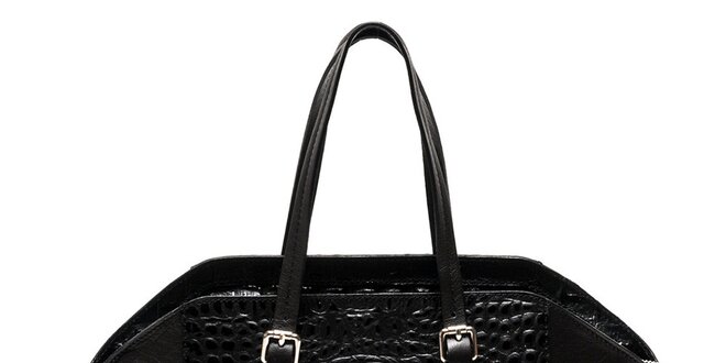 Dámska čierna kabelka so vzorom Luisa Vannini