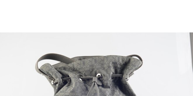 Dámska šedá vzorovaná kabelka Versace