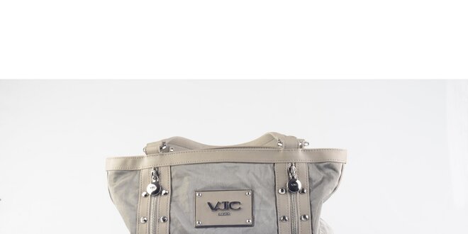 Dámska šedá kabelka s cvočkami Versace
