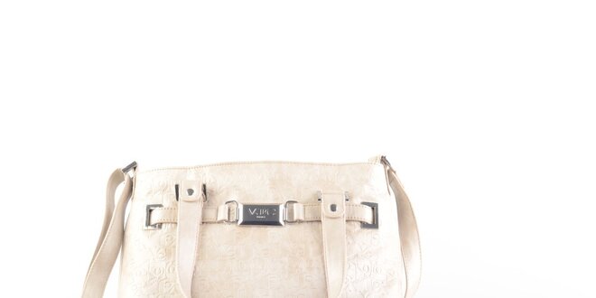 Dámska béžová kabelka cez rameno Versace