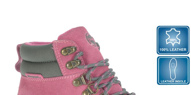Dámska ružová obuv so šedými detailmi Beppi