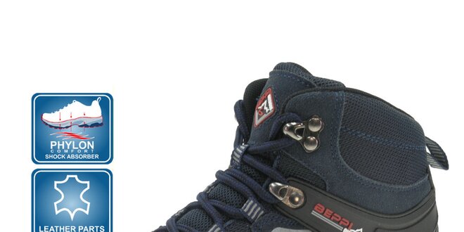 Detské tmavo modré outdoorové topánky Beppi