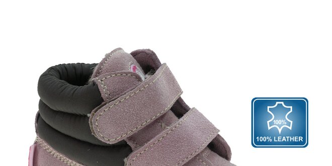 Detské svetlo fialové členkové topánky Beppi