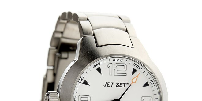Ocelové hodinky Jet Set s bielym ciferníkom