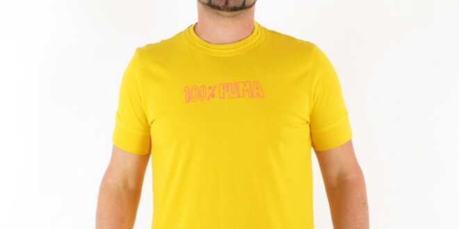 Pánske žlté tričko Puma