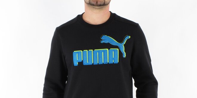 Pánska čierna mikina Puma s velkým logom