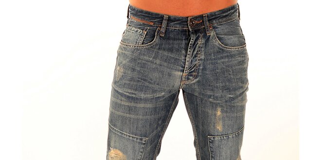 Pánske džínsy s trhlinami New Caro