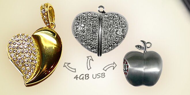 Luxusné 4 GB USB kľúče s kamienkami