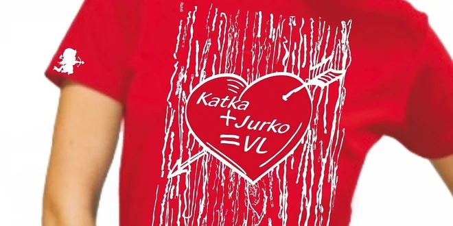 Originálne Valentínske tričká s vašim menom