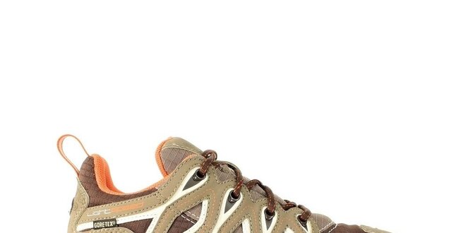 Dámske nízke béžovo-oranžovo-biele trekové topánky Tecnica