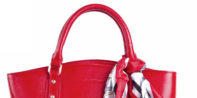 Dámska červená kabelka so šatkou Belle & Bloom