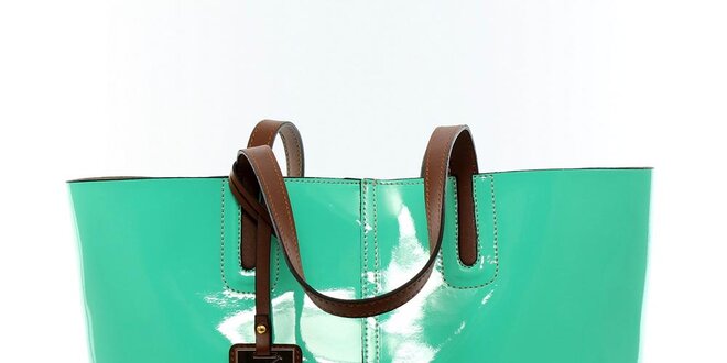 Dámska žiarivo zelená kabelka s vynímateľným vreckom Beverly Hills Polo Club