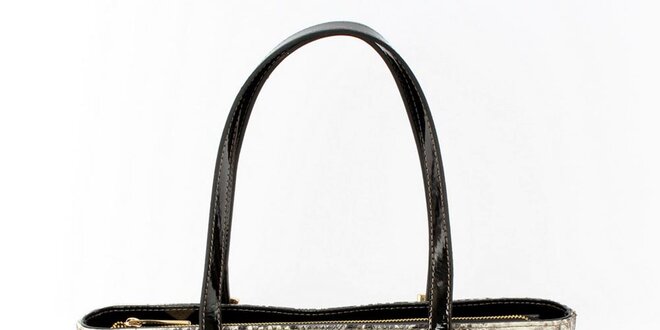 Dámska šedá kabelka s hadím vzorom Beverly Hills Polo Club