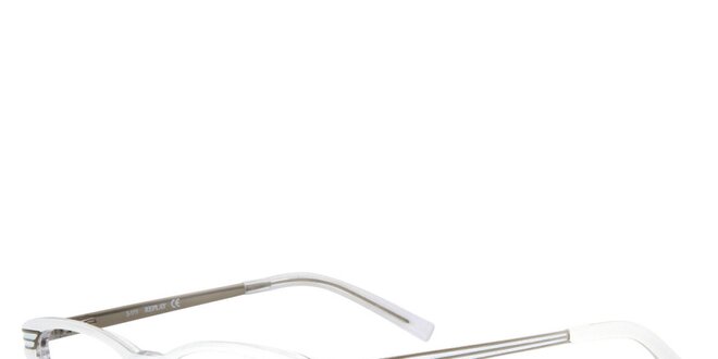 Dámske okuliare s kovovými prúžkami na straniciach Replay