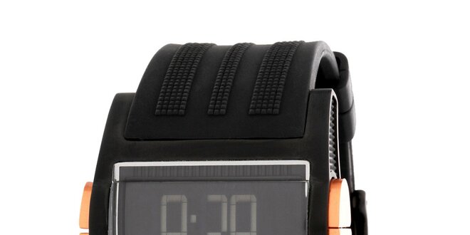 Pánske čierne digitálne hodinky DKNY