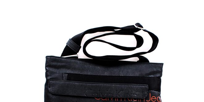 Pánska veľká čierna taška cez rameno Calvin Klein