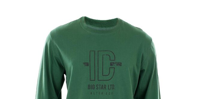 Pánske zelené tričko s potlačou Big Star