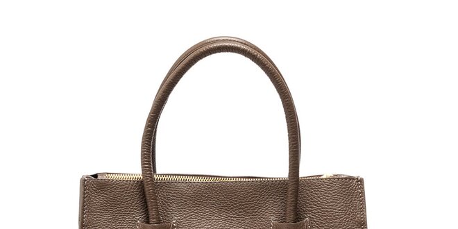 Dámska hnedá kabelka s predným vreckom Carla Ferreri
