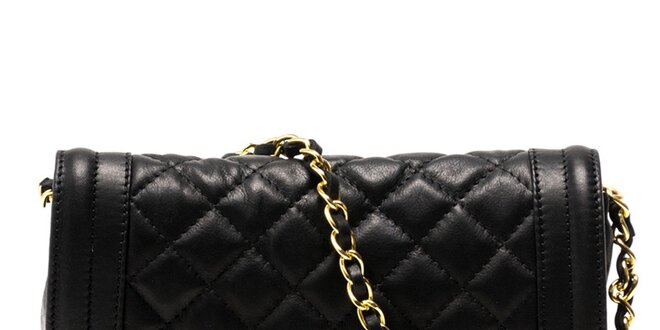 Dámska čierna kabelka s retiazkovým popruhom Carla Ferreri