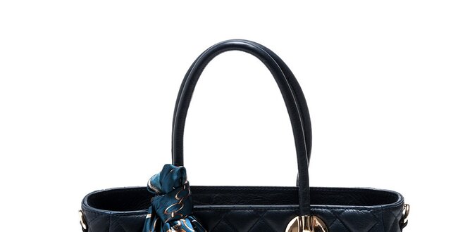 Dámska modrá kabelka so šatkou Carla Ferreri