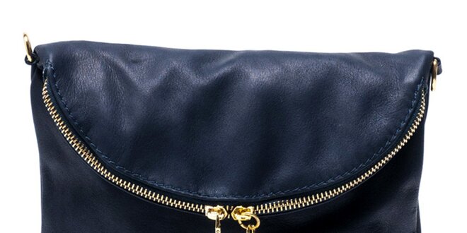 Dámska modrá kabelka so strapcom Carla Ferreri