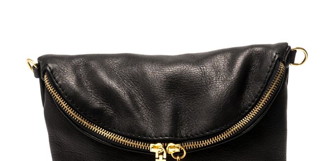 Dámska čierna kabelka so strapcom Carla Ferreri