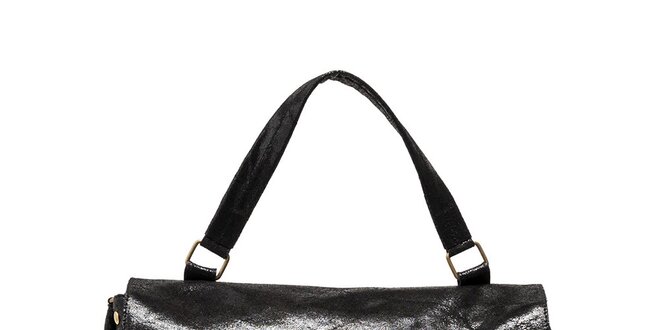 Dámska čierna kabelka s prackami a cvočkami Carla Ferreri