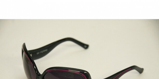Dámske čierne slnečné okuliare Gianfranco Ferré s ružovými detailami