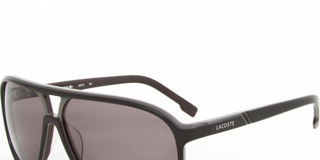 Tmavo hnedé slnečné okuliare Lacoste