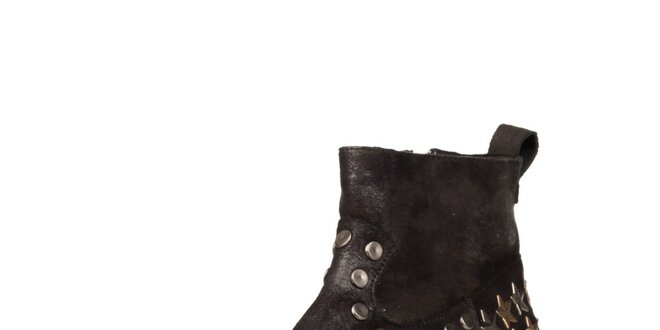 Dámske čierne členkové topánky s hviezdičkami Ana Lublin