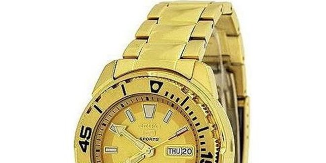 Zlaté Seiko hodinky