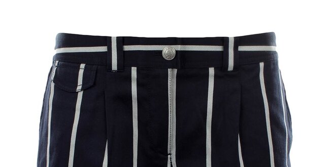 Dámske modro-biele prúžkované šortky Tommy Hilfiger