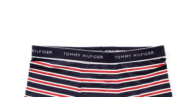Pánska modro-červená pruhovaná bavlnená spodná bielizeň Tommy Hilfiger