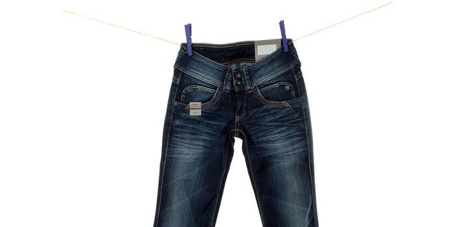 Dámske tmavo modré šisované džínsy Pepe Jeans