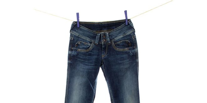 Dámske rovné modré džínsy Pepe Jeans