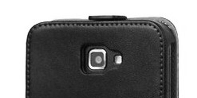 Luxusné čierne kožené púzdro na Samsung Galaxy Note i9220
