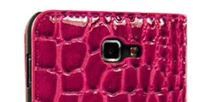 Luxusné ružové púzdro na Samsung Galaxy Note i9220 v efekte ktokodýlej kože