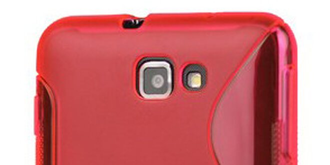 Lesklé červené plastové púzdro na Samsung Galaxy Note i9220