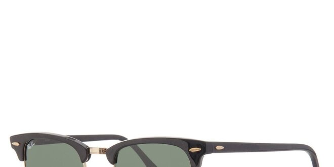 Čierne slnečné okuliare so zelenými sklami Ray-Ban