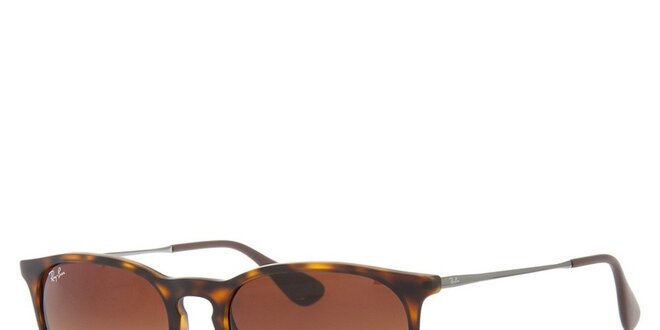 Žíhané slnečné okuliare s kovovými stranicami Ray-Ban