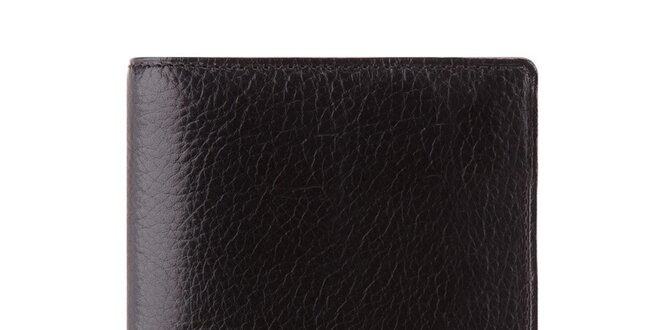 Čierna rozkladacia kožená peňaženka Wittchen