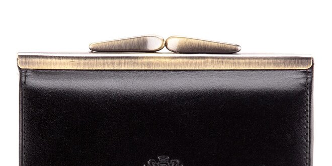 Dámska čierna peňaženka s transparentným vreckom Wittchen